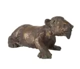 Untitled by Steffen Thomas, bronze lion cub sculpture, sold Feb 2024