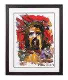 Christ by Steve Lyall Penley, acrylic on paper, sold Feb 2024