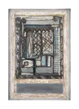 Serenity - by Steffen Wolfgang Thomas, mixed media on wood panel, sold Feb 2024