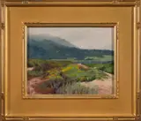 Landscape by Sibyl Johnson, oil on canvas board, sold Oct 2022