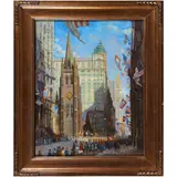 after Leonard Moore Davis (American by Claude Cahill Cooper, acrylic on canvas, sold Oct 2022