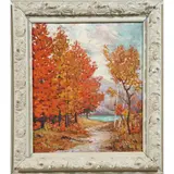 Autumn Landscape by Grace Melville Carrothers, oil on board, sold Oct 2022