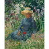 In the Garden by Mary Riter Hamilton, 1912, oil on canvas, sold Nov 2022