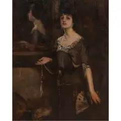 Portrait of a Lady by DeWitt McClellan Lockman, 1912, oil on canvas laid down on masonite, sold Nov 2022