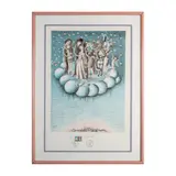 Signed Color Lithograph by All The Lovers, Color lithograph on wove paper by French illustrator Raymond, sold Nov 2023