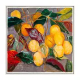 Original Oil on Canvas by Summer Fruits, Large oil on canvas painting of a close-up view of golden ye, sold Nov 2023