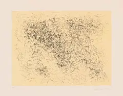 Summer Landscape by Glen Arnold, etching, sold Jul 2024
