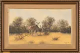 Kudus in the Bushveld by Nico Coetzee, oil on canvas mounted on board, sold Jul 2024