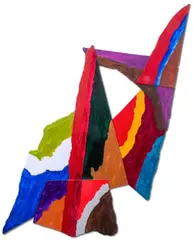 Svet VIII by Alexander Liberman, 1986, Mixed Media on Wood Board, sold Aug 2024