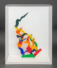 Abstract Composition by K. Wesselmann, 1991, Collage Sculpture, sold Aug 2024