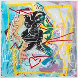 A Dancer's Kiss by Eva Bouzard-Hui, 1995, Acrylic on Canvas, sold Aug 2024