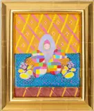 Petit Tapis #6 by Kayo Lennar, 1999, Oil on Canvas, sold Aug 2024