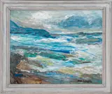 Sea Surge by Joan Hyde Shapiro, Oil on Masonite, sold Aug 2024
