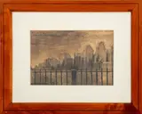 New York by Luca Pignatelli, 1988, Mixed Media on Paper, sold Aug 2024