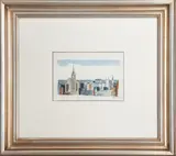 New York Skyline by Elisha Cooper, 1994, Watercolor on Paper, sold Aug 2024