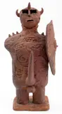 WARI" Art Pottery Sculpture by Louis Mendez, bronze metallic glaze, sold Aug 2024