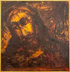 Christ by Joachim Probst, Oil on Canvas, sold Aug 2024