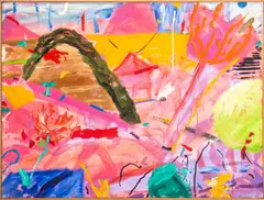 Abstract Composition by Justin Schorr, Acrylic on Canvas, sold Aug 2024