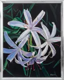 Swamp Lilies by Harry Sarnoff, 1983, Oil on Canvas, sold Aug 2024