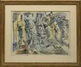 Untitled by George E. Grosz, watercolor on paper, sold Jun 2020