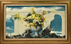 Untitled by Marcel Delmotte, oil on masonite, sold Jun 2020