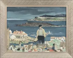 Reveries of an Iceland Mariner by An impressive Paul Sample, oil on canvas, sold Feb 2025