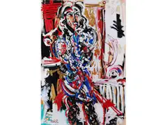 Naomi by Leon Löwentraut, acrylic, sold Jun 2024