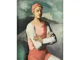 Junger Sitzender Akrobat by Pedro Creixams Pico, oil on canvas, offered Mar 2022