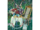 Im Sommerlichen Garten by Charles Henri Verbrugghe, oil on panel, sold Mar 2019