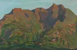 Tessiner Landschaft by Guido Gonzato, oil on board, sold Sep 2021