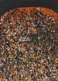 Ohne Titel (aus der Serie Prétextats) by Mario Prassinos, 1970, oil on canvas, sold Sep 2021