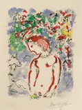 Witebsk 1887–1985 Saint-Paul de Vence) "Jour de Printemps by Marc Chagall, 1972, color lithograph, sold Sep 2021