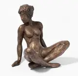 Sitzender Akt by Wilfredo Garzanti, 1982, bronze, sold Sep 2021