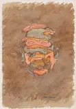 Impossible to Name 4 by Geng Jianyi, 1999, watercolor, sold Sep 2021
