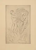 Auferstehung II by Wilhelm Lehmbruck, 1913, etching, sold Sep 2021