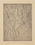 Die Sklavin by Wilhelm Lehmbruck, 1914, etching, sold Sep 2021