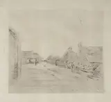 Strasse in Zandvoort by Max Liebermann, 1890, etching, sold Sep 2021
