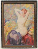 Weiblicher Akt by Walther Gasch, 1920, oil on board, sold Sep 2021