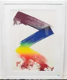 Komposition by Paul Jenkins, 1983, color lithograph, sold Sep 2021