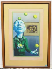 Wandertag 3.b. by Rudolf Hausner, 1979, color lithograph, offered Sep 2021