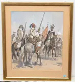 Krieger zu Pferd by Max Karl Tilke, 1915, pastel, sold Sep 2021