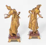 Frankreich, um 1900 by 1 Paar Figuren "Jeu de Grace", bronze, sold Sep 2021