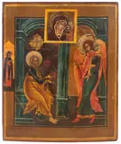 Russisch, Ende 18 by Befreiung Petri aus dem Gefängnis, tempera, sold Sep 2021