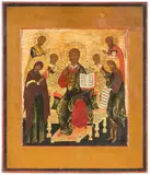 Russisch, Mitte 19.Jh by Erweiterte Deesis, tempera, offered Sep 2021
