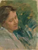 Portrait einer jungen Frau, um 1915/20 by Luigi Rossi, oil, sold Sep 2021