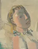 Jeune fille by Maurice Barraud, oil on canvas, offered Sep 2021