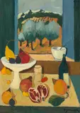 Les Grenades", 1969/70 by Georges Borgeaud, oil on canvas, sold Sep 2021