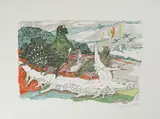 Auerhahn und Perlhühner by Alois Carigiet, 1978, color lithograph, sold Sep 2021