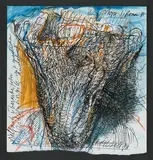 Rieseneierpilz by Rolf Iseli, 1973, mixed media, sold Sep 2021