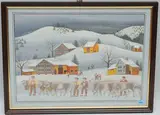 Öberefahre im Winter by Jakob Binder, oil, sold Sep 2021